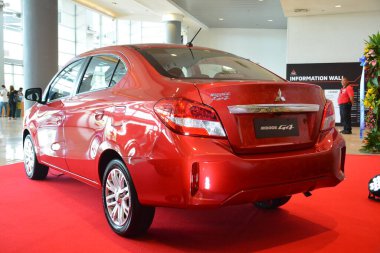 Pasay, PH - 12 AUG Mitsubishi serap g4 Mitsubishi Motors 60. yıldönümü 12 Ağustos 2023 Pasay, Filipinler. Mitsubishi Tokyo, Japonya 'da bir Japon otomobil üreticisi..