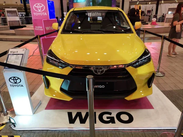 stock image QUEZON CITY, PH - JULY 15 - The all new Toyota wigo on July 15, 2023 in Quezon City, Philippines. Toyota is one of the largest automobile manufacturers in the world based in Aichi, Japan.