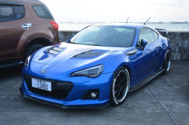 PARANAQUE, PH - AUG 5 - Subaru brz Hoon Fest arabasında 5 Ağustos 2023 'te Paranaque, Filipinler' de buluşacak. Hoon Fest, Filipinler 'de düzenlenen bir pazar sonrası araba yarışması..