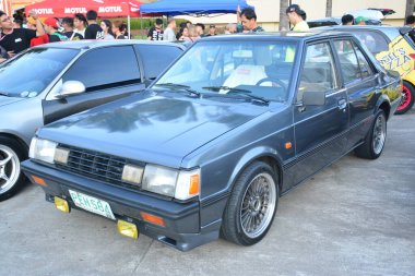 PARANAQUE, PH - 5 AUG Mitsubishi Lancer 5 Ağustos 2023 'te Paranaque, Filipinler' de buluşacak. Hoon Fest, Filipinler 'de düzenlenen bir pazar sonrası araba yarışması..