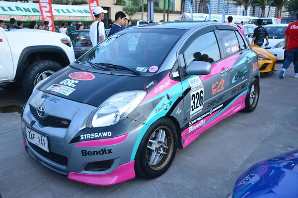 PARANAQUE, PH - 5 AUG - Toyota vitz 5 Ağustos 2023 'te Paranaque, Filipinler' de buluşacak. Hoon Fest, Filipinler 'de düzenlenen bir pazar sonrası araba yarışması..