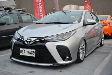 PARANAQUE, PH - SEPT 9 - Toyota vios 9 Eylül 2023 tarihinde Paranaque, Filipinler 'de kültür arabaları buluştu. Kültür, Filipinler 'de düzenlenen bir araba yarışması..