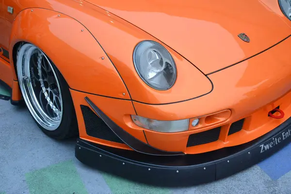 Paranaque Sept Porsche 911 Turbo Beim Rückspulen Des Kulturwagens Treffen — Stockfoto