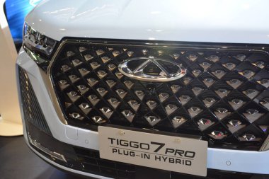 Pasay, PH-OCT 21 - Chery Tiggo 7 profesyonel Phil elektrikli araç zirvesinde 21 Ekim 2023, Pasay, Filipinler. Phil elektrikli araç zirvesi, Filipinler 'de her yıl düzenlenen bir otomobil fuarıdır..
