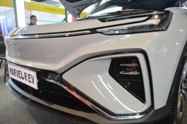 PAsay, PH-OCT 21 - Mg Marvel r ev 21 Ekim 2023 tarihinde Pasay, Filipinler 'de Phil elektrikli araç zirvesinde. Phil elektrikli araç zirvesi, Filipinler 'de her yıl düzenlenen bir otomobil fuarıdır..