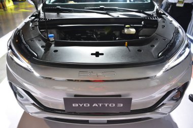 PAsay, PH-OCT 21 - Byd atto 3 motor, 21 Ekim 2023 tarihinde Pasay, Filipinler 'de yapılan elektrikli araç zirvesinde. Phil elektrikli araç zirvesi, Filipinler 'de her yıl düzenlenen bir otomobil fuarıdır..