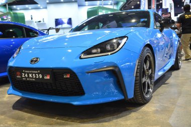PAsay, PH - SEPT 16 - Toyota 86 16 Eylül 2023 tarihinde Pasay, Filipinler 'de sergilenen performans ve yaşam tarzı fuarında. Performans ve yaşam tarzı fuarı, Filipinler 'de düzenlenen yıllık ulaşım etkinliğidir..