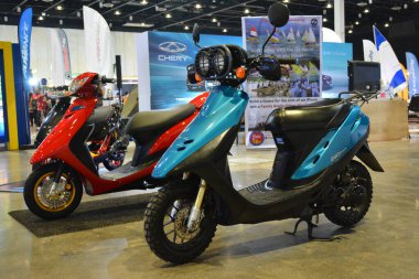 PAsay, PH - SEPT 16 - Honda dio 16 Eylül 2023 tarihinde Pasay, Filipinler 'de sergilendi. Performans ve yaşam tarzı fuarı, Filipinler 'de düzenlenen yıllık ulaşım etkinliğidir..