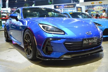 PAsay, PH - SEPT 16 - Subaru brz 16 Eylül 2023 tarihinde Pasay, Filipinler 'de sergilendi. Performans ve yaşam tarzı fuarı, Filipinler 'de düzenlenen yıllık ulaşım etkinliğidir..