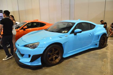 PAsay, PH - SEPT 16 - Toyota 86 16 Eylül 2023 tarihinde Pasay, Filipinler 'de sergilenen performans ve yaşam tarzı fuarında. Performans ve yaşam tarzı fuarı, Filipinler 'de düzenlenen yıllık ulaşım etkinliğidir..