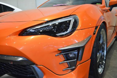 PAsay, PH - SEPT 16 - Toyota 86 16 Eylül 2023 tarihinde Pasay, Filipinler 'de sergilenen performans ve yaşam tarzı fuarında. Performans ve yaşam tarzı fuarı, Filipinler 'de düzenlenen yıllık ulaşım etkinliğidir..