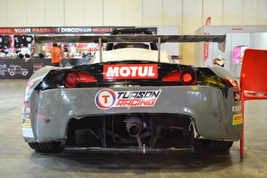 Pasay, PH - SEPT 16 - 16 Eylül 2023 tarihinde Pasay, Filipinler 'de yarış arabası fuarı. Performans ve yaşam tarzı fuarı, Filipinler 'de düzenlenen yıllık ulaşım etkinliğidir..