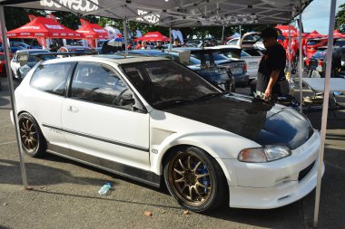 PAsay, PH-DEC 2 - Honda civic Bumper 'dan Bumper' a 19 Aralık 2023, Pasay, Filipinler. Bumper to Bumper, Filipinler 'de düzenlenen bir otomobil fuarıdır..
