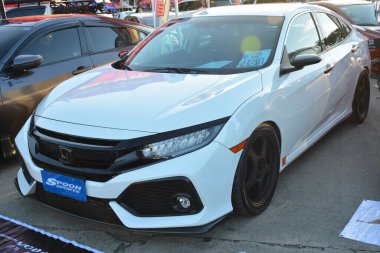 PAsay, PH-DEC 2 - Honda civic Bumper 'dan Bumper' a 19 Aralık 2023, Pasay, Filipinler. Bumper to Bumper, Filipinler 'de düzenlenen bir otomobil fuarıdır..