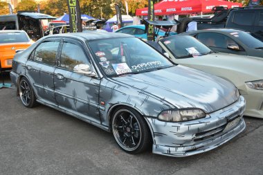 PAsay, PH-DEC 2 - Honda civic Bumper 'dan Bumper' a 19 Aralık 2023, Pasay, Filipinler. Bumper to Bumper, Filipinler 'de düzenlenen bir otomobil fuarıdır..