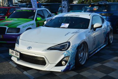 Pasay, PH-DEC 2 - Toyota 86 Bumper 'dan Bumper' a 19 Aralık 2023, Pasay, Filipinler. Bumper to Bumper, Filipinler 'de düzenlenen bir otomobil fuarıdır..