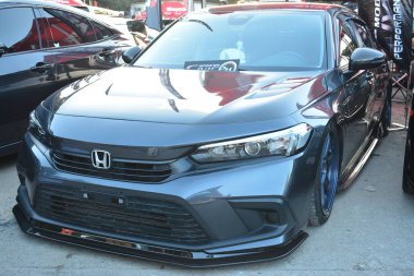 PAsay, PH-DEC 2 - Honda civic Bumper 'dan Bumper' a 19 Aralık 2023, Pasay, Filipinler. Bumper to Bumper, Filipinler 'de düzenlenen bir otomobil fuarıdır..