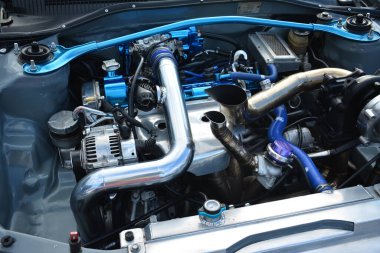 Pasay, PH-DEC 2 - Bumper 'dan Bumper' a Toyota otomobil motoru 19 Aralık 2023, Pasay, Filipinler. Bumper to Bumper, Filipinler 'de düzenlenen bir otomobil fuarıdır..