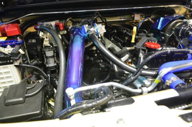 Pasay, PH - NOV 18 - Suzuki jimny motor Manila Oto Salon 'da 18 Kasım 2023 Pasay, Filipinler. Manila Auto Salon, Filipinler 'de düzenlenen bir pazar sonrası araba etkinliğidir..