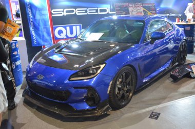 Pasay, PH-18-Subaru brz Manila Otomobil Salonu, 18 Kasım 2023, Pasay, Filipinler. Manila Auto Salon, Filipinler 'de düzenlenen bir pazar sonrası araba etkinliğidir..