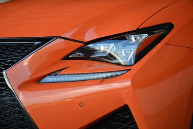 CAINTA, PH - 30 DEC - Lexus rcf far VIP araba fuarında 30 Aralık 2023 tarihinde Cainta, Filipinler. VIP, Filipinler 'de düzenlenen bir otomobil fuarıdır..