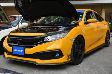 MANILA, PH-JAN 27 - Honda civic spoon sporları Revolve Car Show 'da 27 Ocak 2024 tarihinde Manila, Filipinler' de. Revolve, Filipinler 'de San Beda Üniversitesi' nde düzenlenen yıllık bir otomobil fuarıdır..