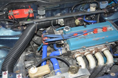 PARANAQUE, PH - 15 Haziran - Vtec gecesinde Honda civic motor 15 Haziran 2024, Paranaque, Filipinler. Vtec gecesi Filipinler 'de düzenlenen bir araba buluşması..