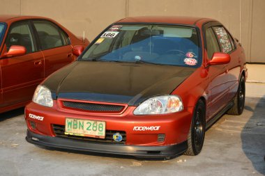 PARANAQUE, PH - 15 Haziran - Vtec gecesinde Honda civic 15 Haziran 2024, Paranaque, Filipinler. Vtec gecesi Filipinler 'de düzenlenen bir araba buluşması..