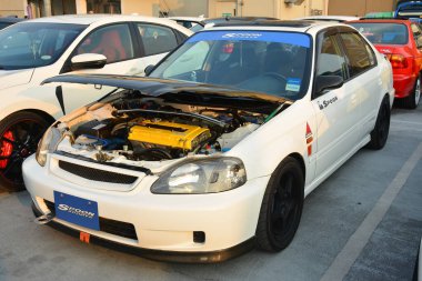 PARANAQUE, PH - 15 Haziran - Vtec gecesinde Honda civic 15 Haziran 2024, Paranaque, Filipinler. Vtec gecesi Filipinler 'de düzenlenen bir araba buluşması..