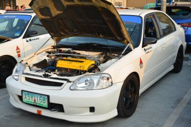 PARANAQUE, PH - 15 Haziran - Vtec gecesinde Honda civic 15 Haziran 2024, Paranaque, Filipinler. Vtec gecesi Filipinler 'de düzenlenen bir araba buluşması..