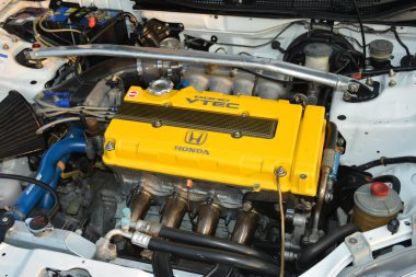 PARANAQUE, PH - 15 Haziran - Vtec gecesinde Honda civic motor 15 Haziran 2024, Paranaque, Filipinler. Vtec gecesi Filipinler 'de düzenlenen bir araba buluşması..