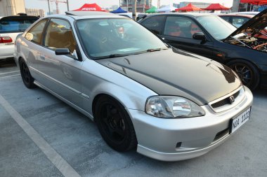 PARANAQUE, PH - 15 Haziran - Vtec gecesinde Honda civic 15 Haziran 2024, Paranaque, Filipinler. Vtec gecesi Filipinler 'de düzenlenen bir araba buluşması..