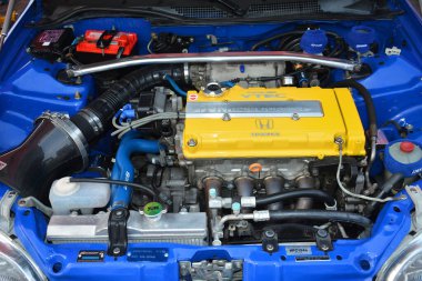 PARANAQUE, PH - 15 Haziran - Vtec gecesinde Honda civic motor 15 Haziran 2024, Paranaque, Filipinler. Vtec gecesi Filipinler 'de düzenlenen bir araba buluşması..