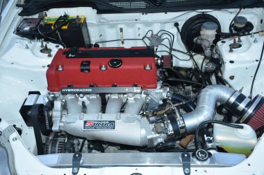 PARANAQUE, PH - 15 Haziran - Vtec gecesinde Honda civic motor 15 Haziran 2024, Paranaque, Filipinler. Vtec gecesi Filipinler 'de düzenlenen bir araba buluşması..