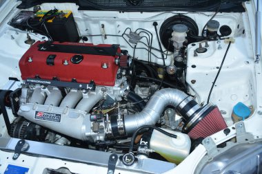 PARANAQUE, PH - 15 Haziran - Vtec gecesinde Honda civic motor 15 Haziran 2024, Paranaque, Filipinler. Vtec gecesi Filipinler 'de düzenlenen bir araba buluşması..
