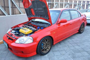 PARANAQUE, PH - 15 Haziran - Vtec gecesinde Honda civic 15 Haziran 2024, Paranaque, Filipinler. Vtec gecesi Filipinler 'de düzenlenen bir araba buluşması..