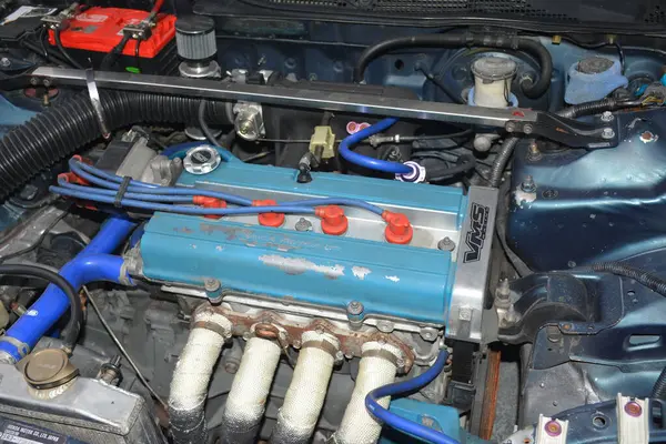 PARANAQUE, PH - 15 Haziran - Vtec gecesinde Honda civic motor 15 Haziran 2024, Paranaque, Filipinler. Vtec gecesi Filipinler 'de düzenlenen bir araba buluşması..