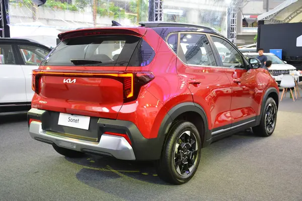 stock image PARANAQUE, PH - JUNE 9 - Kia sonet display at Kia Sonet launching on June 9, 2024 in Paranaque, Philippines. Kia is a car manufacturer based in South Korea. 