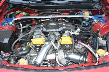 Paranak, PH - 9 Haziran - Juice 'da Subaru brz motoru 9 Haziran 2024 tarihinde Paranaque, Filipinler' de buluşuyor. Meyve suyu, Filipinler 'de düzenlenen bir otomobil yarışması..