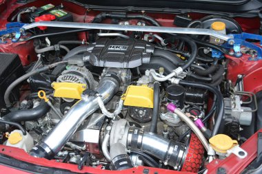 Paranak, PH - 9 Haziran - Juice 'da Subaru brz motoru 9 Haziran 2024 tarihinde Paranaque, Filipinler' de buluşuyor. Meyve suyu, Filipinler 'de düzenlenen bir otomobil yarışması..