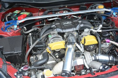 Paranak, PH - 9 Haziran - Juice 'da Subaru brz motoru 9 Haziran 2024 tarihinde Paranaque, Filipinler' de buluşuyor. Meyve suyu, Filipinler 'de düzenlenen bir otomobil yarışması..