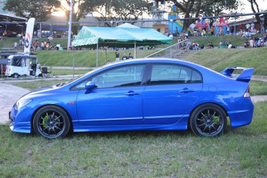 MARIKINA, PH - 4 Mayıs - 4 Mayıs 2024 tarihinde Filipinler, Marikina 'da VIP araba fuarında Honda civic. VIP, Filipinler 'de yapılan bir otomobil ve motosiklet fuarıdır..
