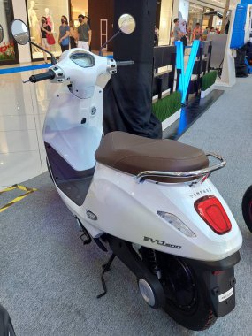 Pasay, PH - 1 Haziran - Vinfast evo 200 scooter 1 Haziran 2024 tarihinde Pasay, Filipinler 'de Vinfast otomobil lansmanında. Vinfast, Vietnam merkezli bir elektrikli araç üreticisi..