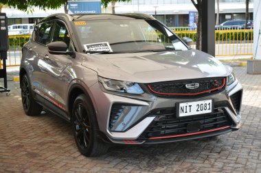 Pasay, PH - 11 Mayıs - 11 Mayıs 2024 tarihinde Pasay, Filipinler 'de Autofest test sürüşünde Geely Cool Ray. Autofest, Filipinler 'de her yıl düzenlenen bir test sürüşü otomobil etkinliğidir..