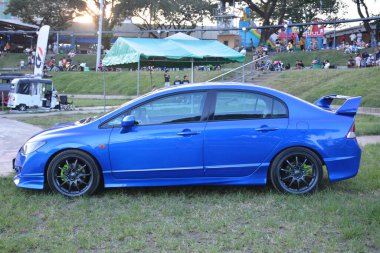 MARIKINA, PH - 4 Mayıs - 4 Mayıs 2024 tarihinde Filipinler, Marikina 'da VIP araba fuarında Honda civic. VIP, Filipinler 'de yapılan bir otomobil ve motosiklet fuarıdır..