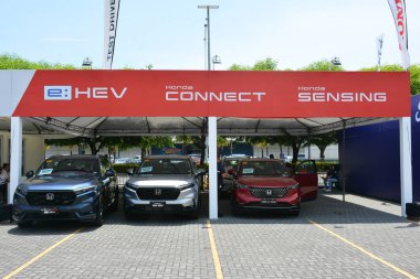 Pasay, PH - 11 Mayıs - Autofest test sürüşünde Honda standı 11 Mayıs 2024, Pasay, Filipinler. Autofest, Filipinler 'de her yıl düzenlenen bir test sürüşü otomobil etkinliğidir..