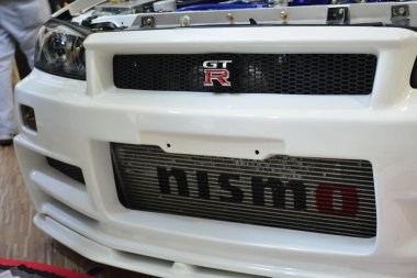 MUNTINLUPA, PH - JAN 28 - Nissan gtr 28 Ocak 2024 tarihinde Muntinlupa, Filipinler 'de Neo klasik araba fuarında. Neo Classic, Filipinler 'de düzenlenen bir pazar sonrası araba fuarıdır..