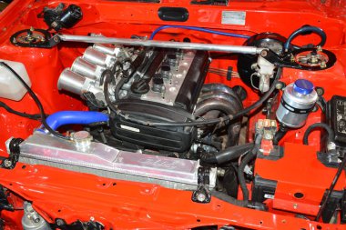 MUNTINLUPA, PH - JAN 28 - Toyota levin motor 28 Ocak 2024 tarihinde Muntinlupa, Filipinler 'de Neo klasik araba fuarında. Neo Classic, Filipinler 'de düzenlenen bir pazar sonrası araba fuarıdır..