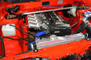 MUNTINLUPA, PH - JAN 28 - Toyota levin motor 28 Ocak 2024 tarihinde Muntinlupa, Filipinler 'de Neo klasik araba fuarında. Neo Classic, Filipinler 'de düzenlenen bir pazar sonrası araba fuarıdır..