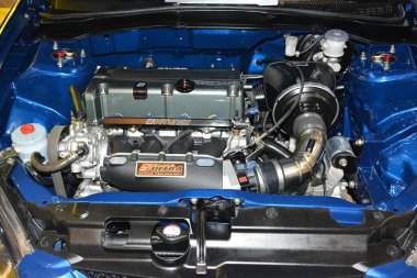 MUNTINLUPA, PH - JAN 28 - Honda integra motoru 28 Ocak 2024 tarihinde Muntinlupa, Filipinler 'de Neo klasik araba fuarında. Neo Classic, Filipinler 'de düzenlenen bir pazar sonrası araba fuarıdır..